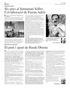  6 anys al setmanari Sóller. Col.laboració especial de Ferran Adrià. Publicat el 31 de gener de 2009